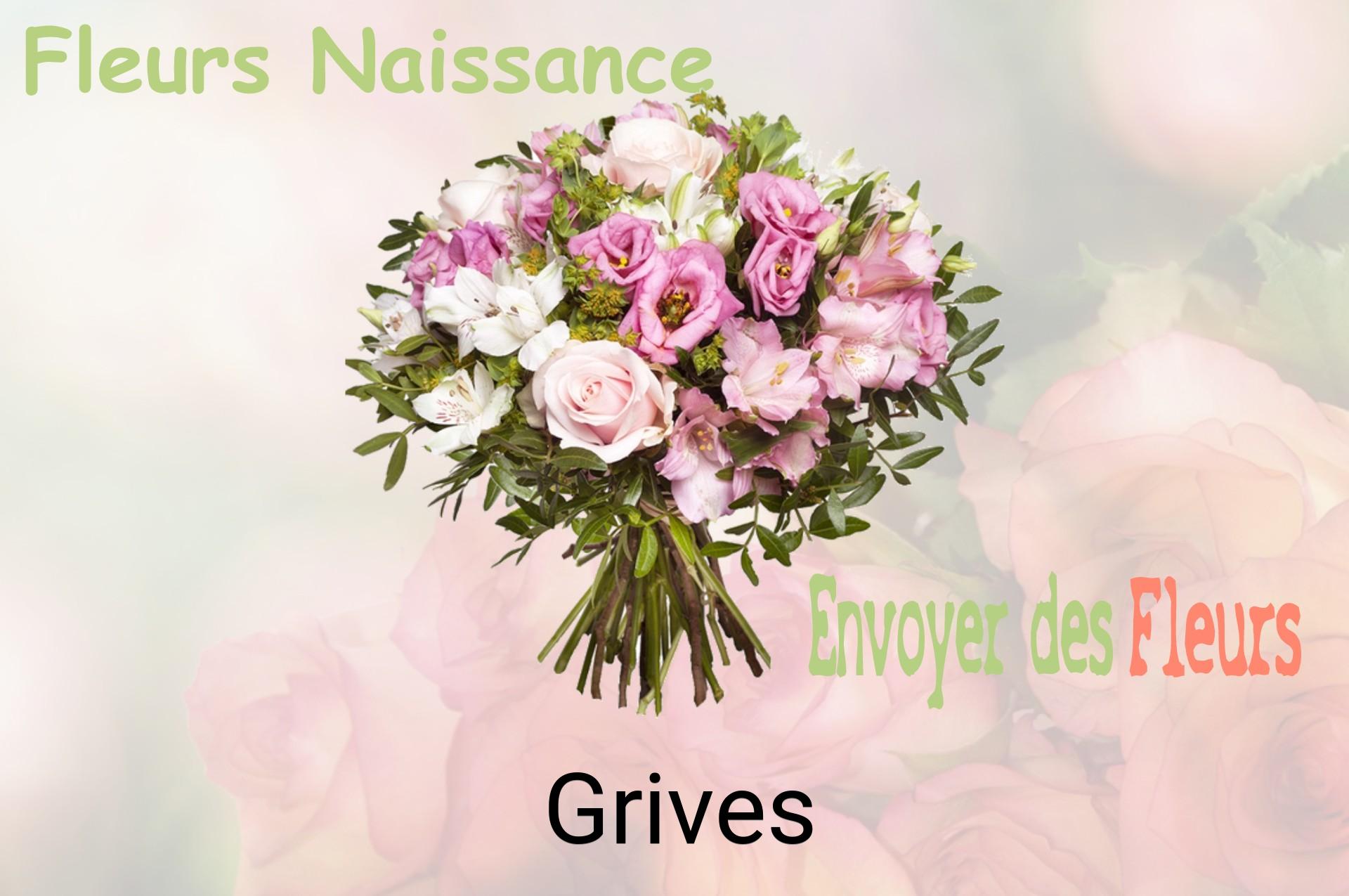 Bouquet de fleurs de naissance livré à Grives